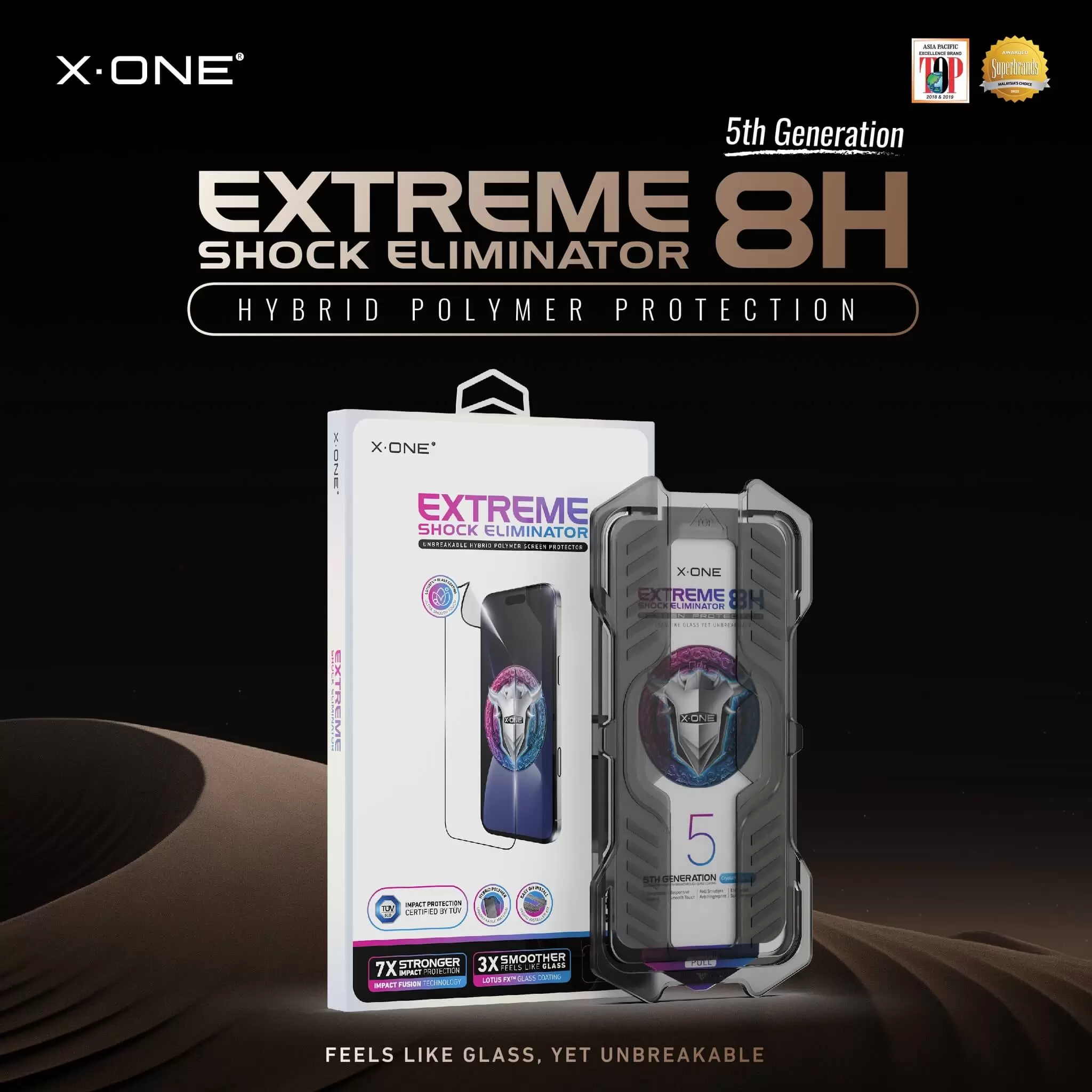 Extreme Shock Eliminator 8H con kit di installazione - Clear HD