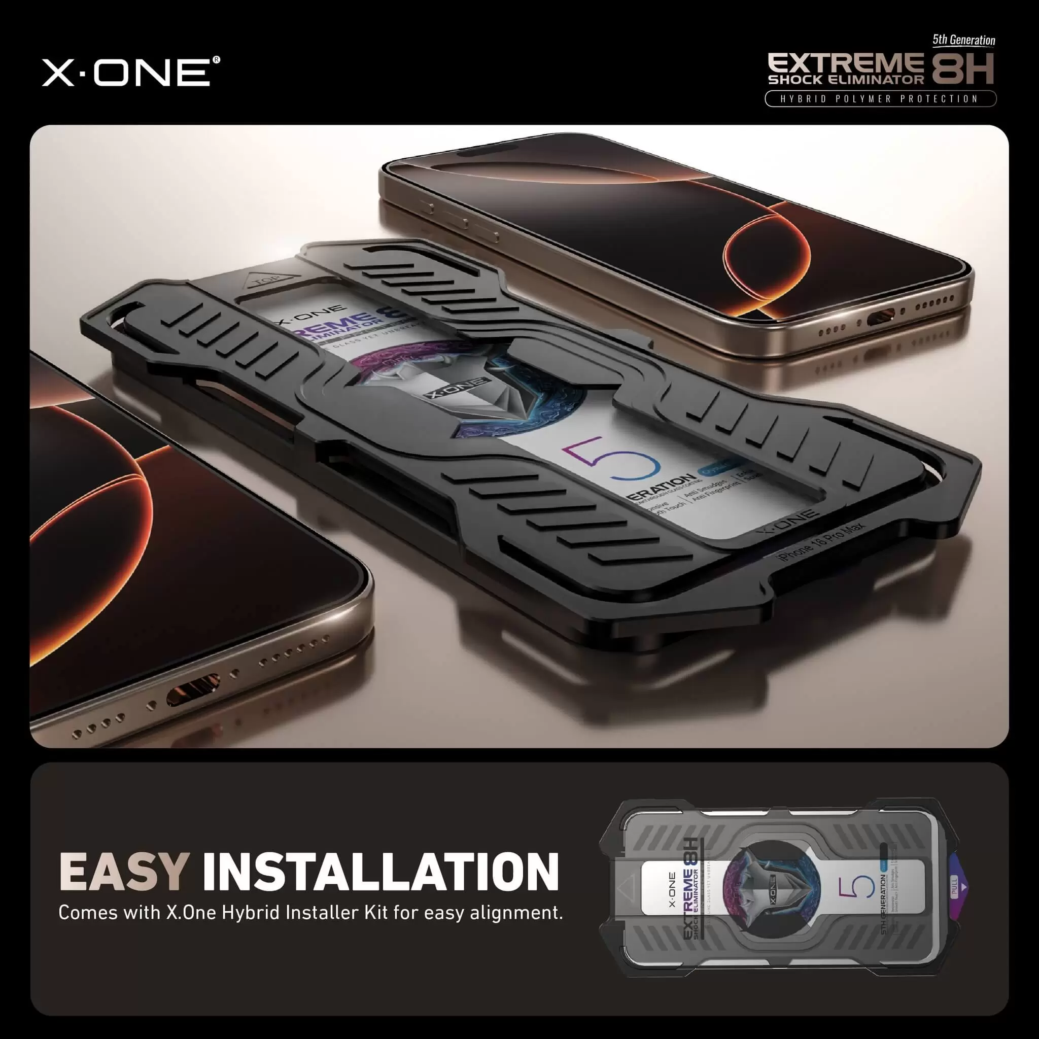 Extreme Shock Eliminator 8H con kit di installazione - Clear HD