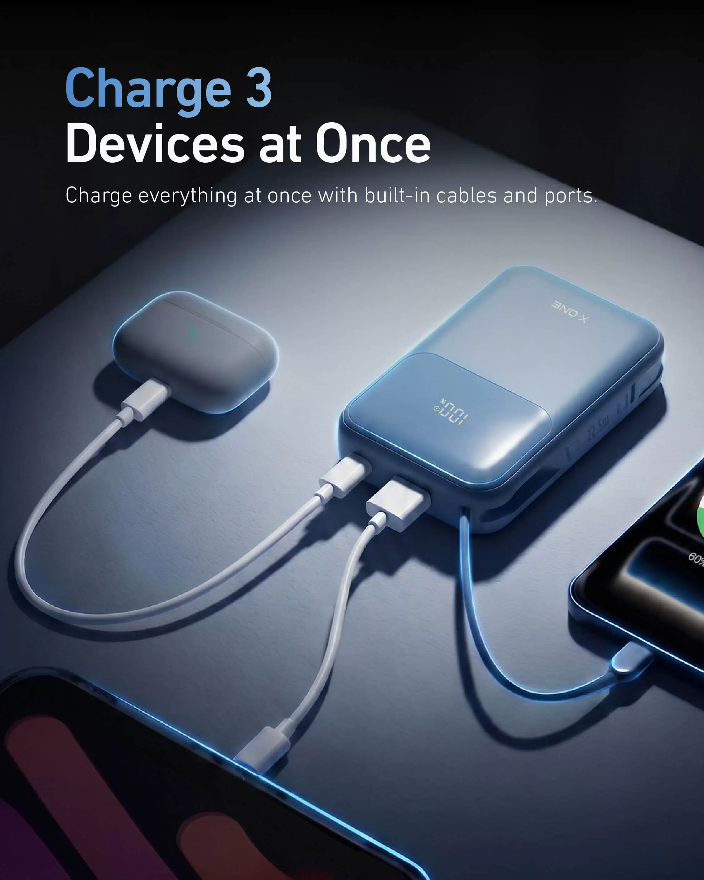 Batteria portatile Atom Duo 22,5 W 10000 mAh