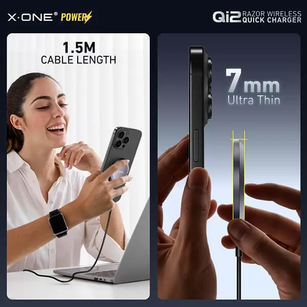 Caricabatterie rapido wireless Qi2 Razor